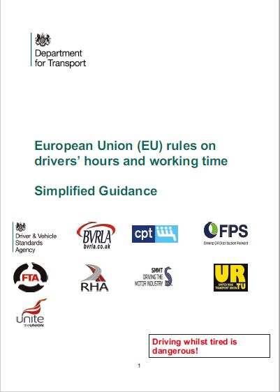 FP6. DfT Simplified EU Rules on Drivers' Hours and Working Time
